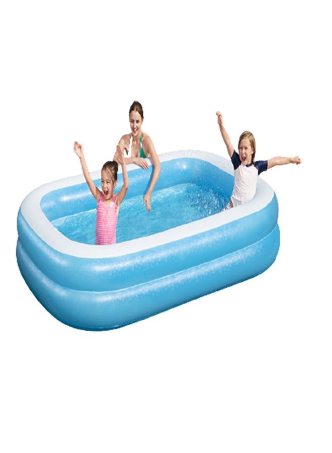 Bestway Blue Rectangular Pool 201Cm X 150Cm X 51Cm 26-54346 - Image 1