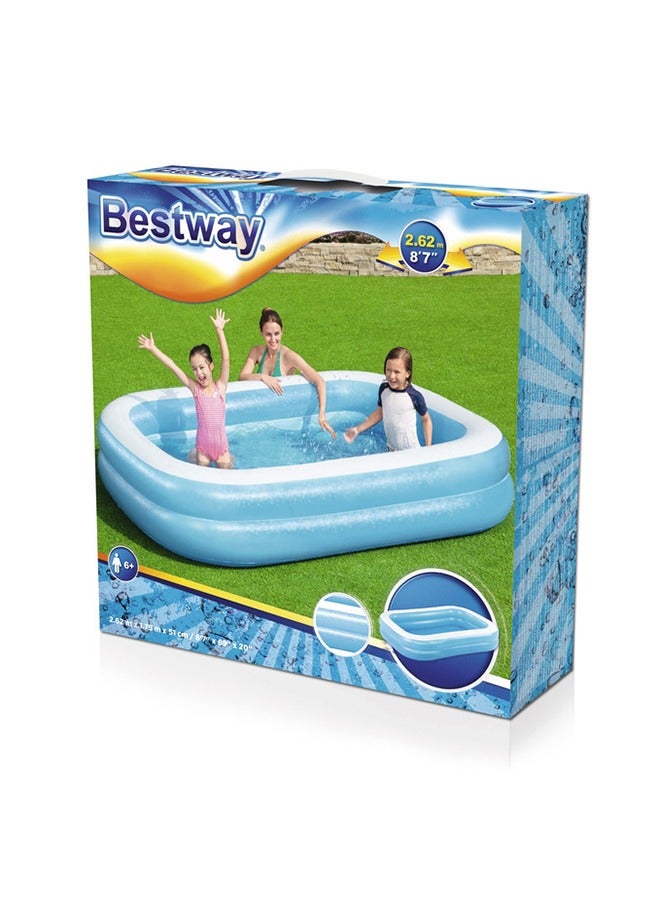 Bestway Blue Rectangular Pool 201Cm X 150Cm X 51Cm 26-54346 - Image 2