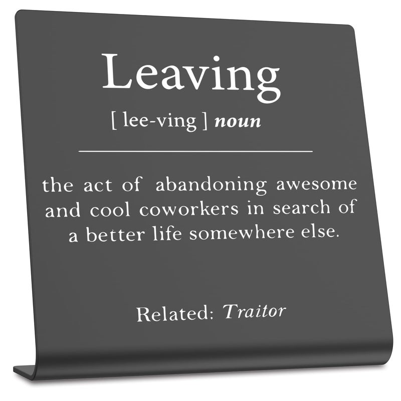 TRCENDE Going Away Gift For Coworker Leaving funny Office Desk Decor Farewell Gifts For Boss Leaving JobGoodbye Gifts For Coworkers Retirement Party Decorations Plaque dksg17 - Image 1