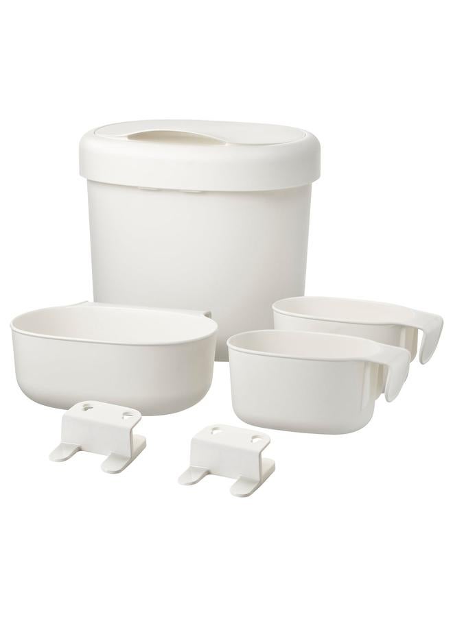 Zaboon Stor baskets changing tbl set of 4, white - Image 1