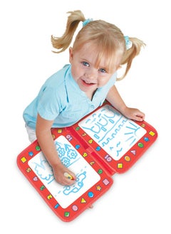 TOMY Tomy Aquadraw Travel Drawing Bag - Portable Dual-Sided Creative Toy for Kids | Mess-Free Coloring - Educational and Fun | Ages 3 and Up | Compact Size: Red Case  - Image 1