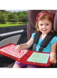 TOMY Tomy Aquadraw Travel Drawing Bag - Portable Dual-Sided Creative Toy for Kids | Mess-Free Coloring - Educational and Fun | Ages 3 and Up | Compact Size: Red Case  - Image 2
