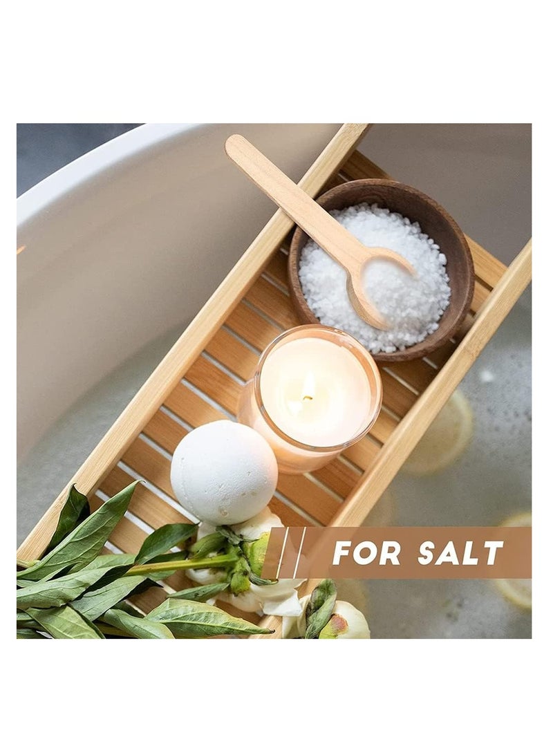 مجموعة من 6 ملاعق خشبية صغيرة لطيفة قابلة لإعادة الاستخدام للتوابل والعسل والقهوة والملح وبرطمانات المربى والسكر - Image 4