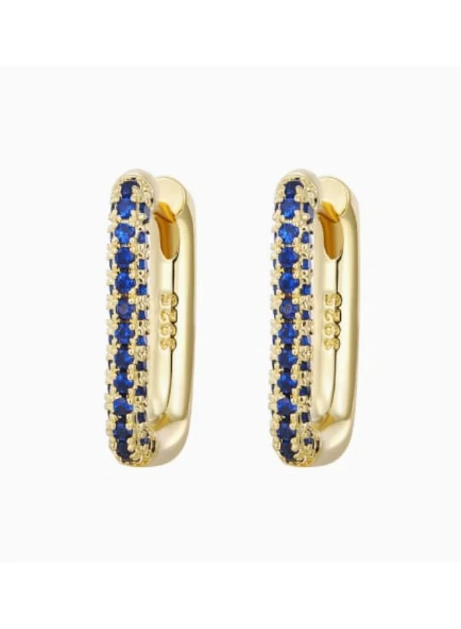 Sosha Elegance Midnight Sapphire Pavé Statement Hoops