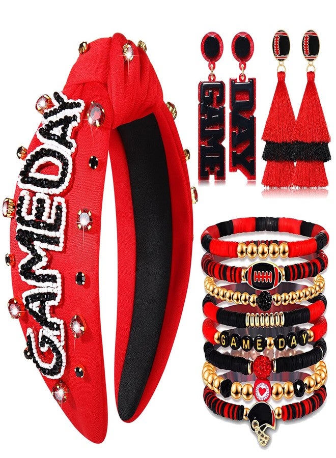 سيالكسهيني إكسسوارات يوم المباراة من سيالكسيني للنساء، عصابة رأس ليوم المباراة، عصابة رأس لكرة القدم، إكسسوارات رياضية ليوم المباراة، هدايا ملابس (يوم المباراة أ)، أحمر - Image 1