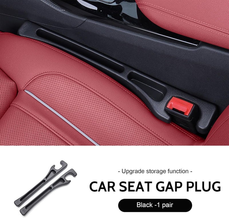 dulalayandong Car Seat Gap Filler, 2-Pack No-Drop Seat Side Gap Seam Filler Organizer with Phone Holder, Universal Fit Fill The Gap Between Seat & Console, Perfect for Car, SUV, Truck - Image 3