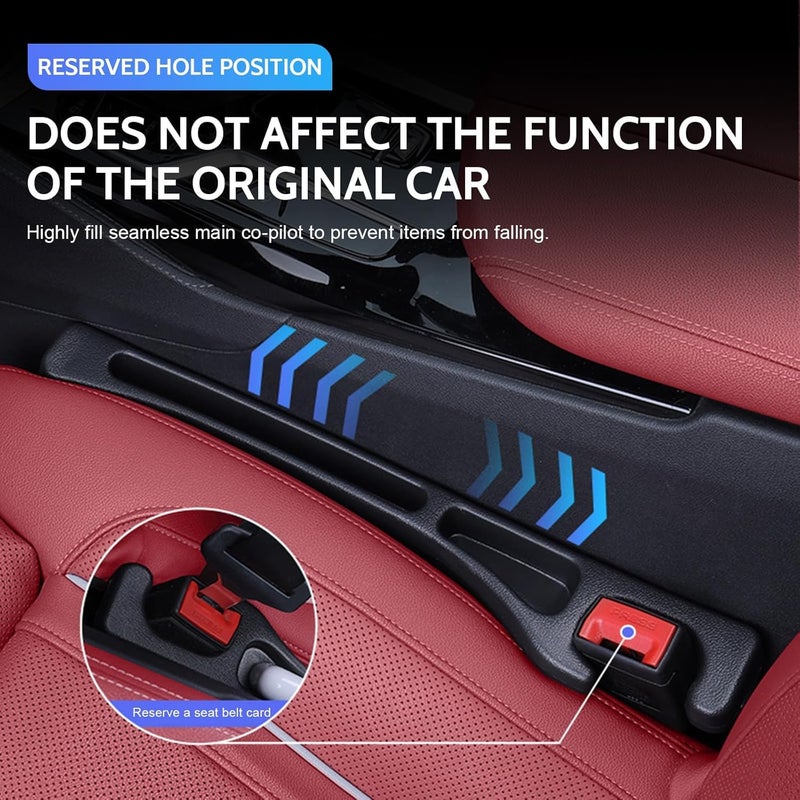 dulalayandong Car Seat Gap Filler, 2-Pack No-Drop Seat Side Gap Seam Filler Organizer with Phone Holder, Universal Fit Fill The Gap Between Seat & Console, Perfect for Car, SUV, Truck - Image 4