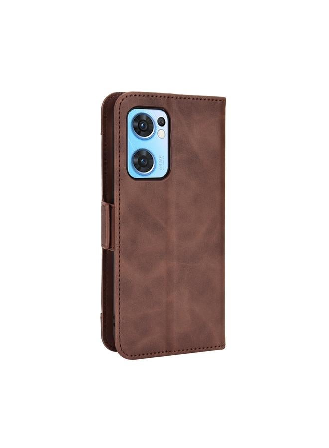 S-TOP Case For OPPO Reno7 5G / Find X5 Lite Skin Feel Calf Pattern Leather Phone Case - Image 4