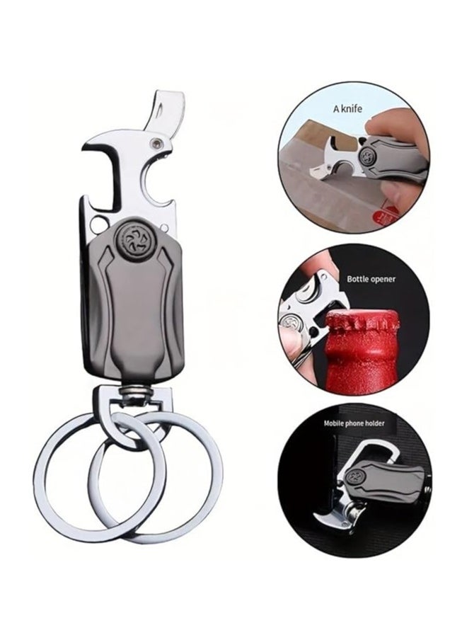 Bukela - Keychain, Bottle Opener Keychain Accessories, Keychain Clip, Unisex Keychain Holder, 360 Degree Rotating Car Keychain Carabiner, Protective Keychain - Image 1