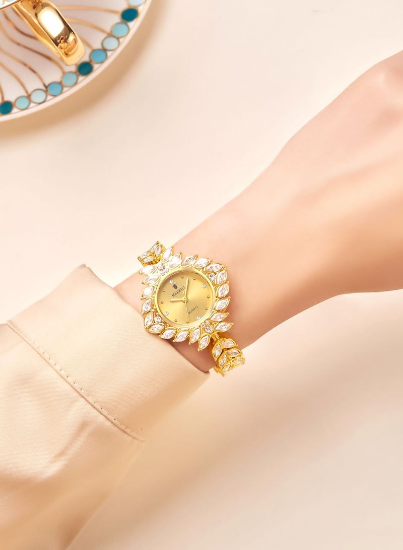 Maxwell Women's Crystal Watch, Water Resistant, One Year Warranty, Warranty Card