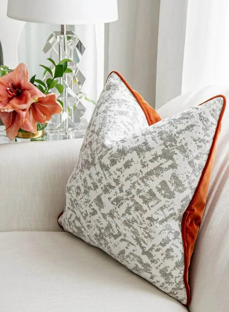 KNOT HOME Cushion Arcie Tangelo (with filler) Pillow Knot Home Cover Set for Modern Sofa Contemporary Living Room Bedroom and Office Soft Washable