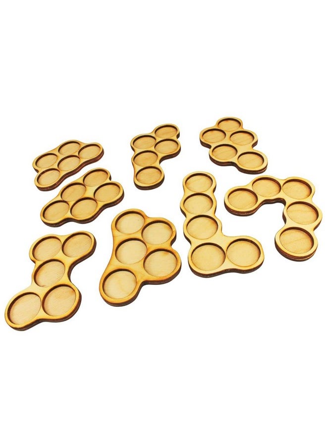 LITKO LITKO Horde Trays | 25mm Circle Bases | Movement Tray| Movement Tray Compatible with Warhammer, Age of Sigmar, Bolt Action, Flames of War, Runewars, War of The Rings (5-Figure Horde Tray - 8 Pack)  - Image 1