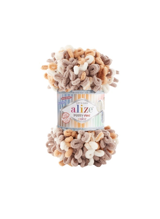 Alize Puffy Fine Color Small Loop Yarn Turkey 6403