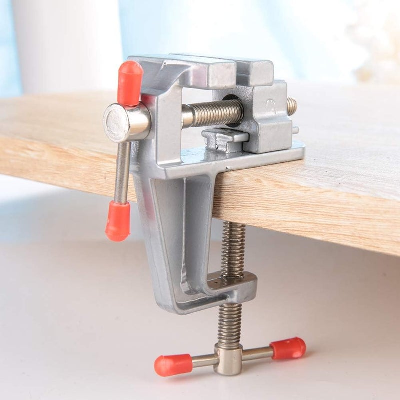 klarako Mini Table Clamp, Jewelry Bench Clamp, Plain Bench Clamp Vise Univeral Table Tabletop Vice Jewelry DIY Repair Tools for Craft Model Building Electronics Jewelry Making - Image 3