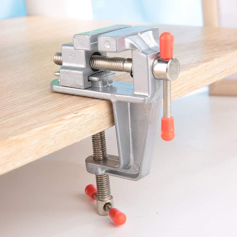 klarako Mini Table Clamp, Jewelry Bench Clamp, Plain Bench Clamp Vise Univeral Table Tabletop Vice Jewelry DIY Repair Tools for Craft Model Building Electronics Jewelry Making - Image 4