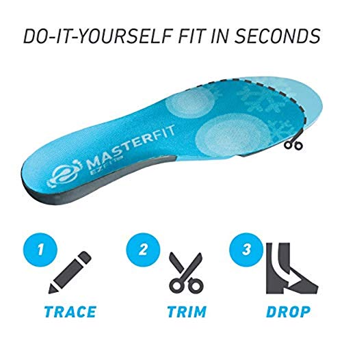 MASTERFIT EZFit QF Ski Boot Insoles for Men Women TrimtoFit Ski Snowboard Boot Inserts with Arch Support Volume Reducer Fit Performance Control Insoles for Winter Boots RegularSmall - Image 5