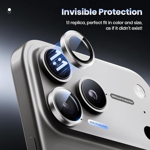 Lensarmor® Compatible With Silver iPhone 17 Pro/iPhone 17 Pro Max Camera Lens Protector – 9H Tempered Glass, Scratch Resistant, Flash-Friendly Premium Lens Cover - Image 2
