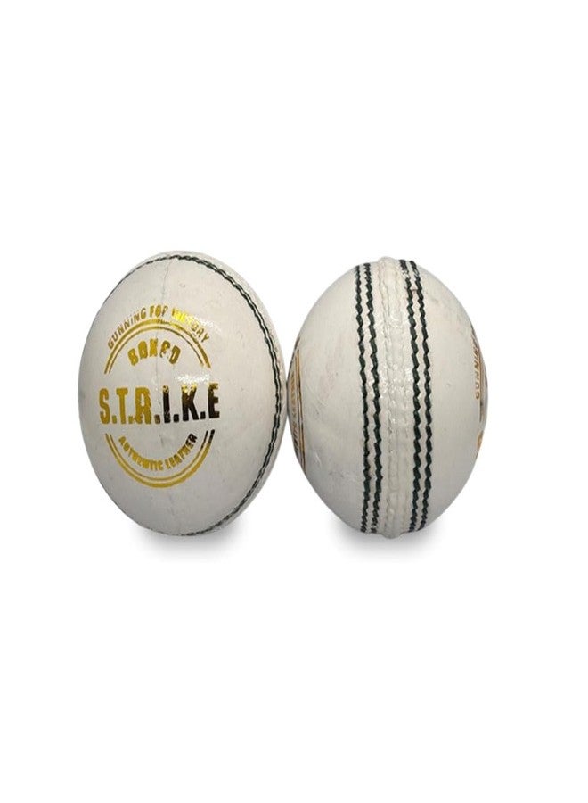 BOXCO Strike White Leather Cricket Ball, Hand Stitched, for T20, ODI and Test Matches (Pack of 2) - Image 3