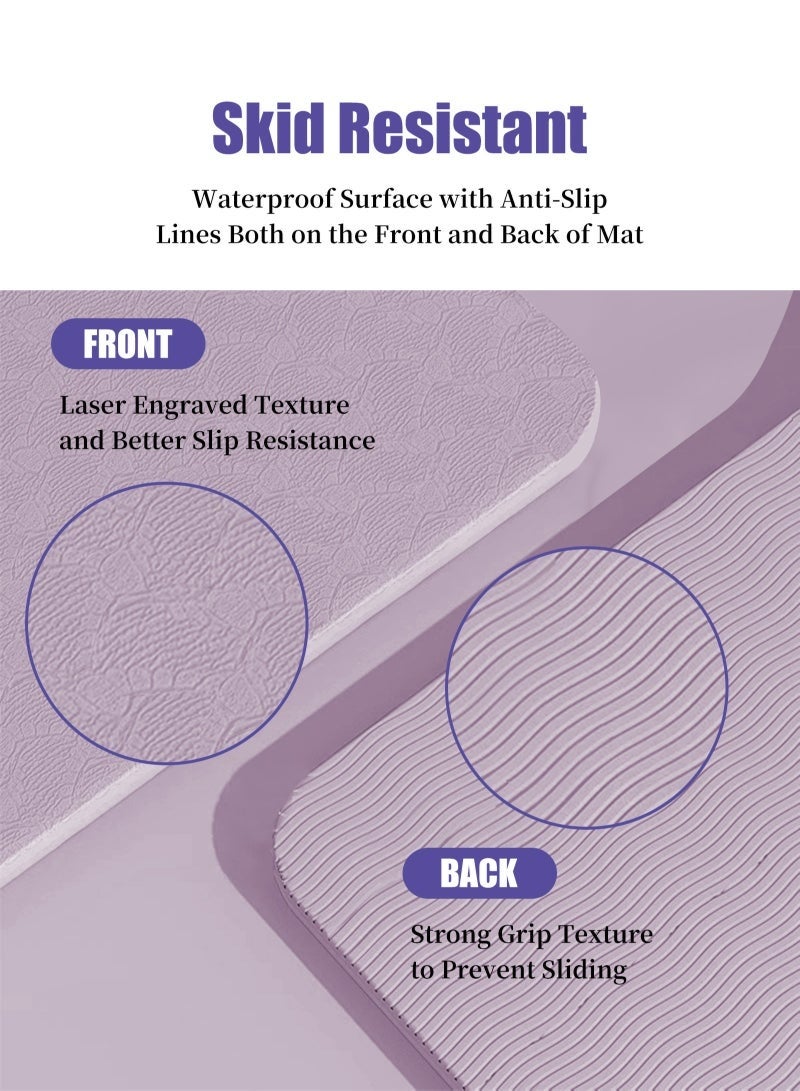 Bukela Yoga Mat for Women and Men, Extra Long and Wide Exercise Mat(72"x24"), Large Non Slip Workout Mat for Yoga, Pilates, Fitness, Barefoot Workouts, Home Gym Studio, yoga mat, exercise mat,  workout mat, yoga mat thick - Image 3