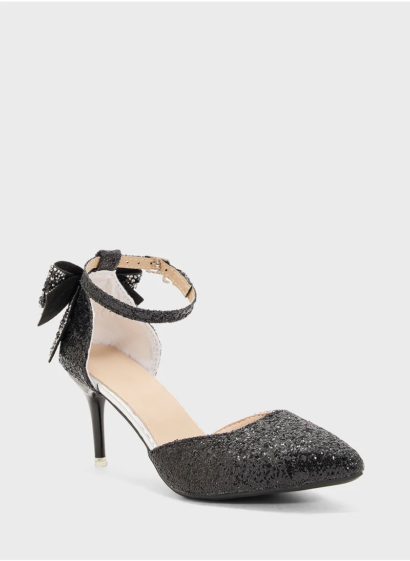 ايلا ليمتد اديشن Glitter Bow Back Pump