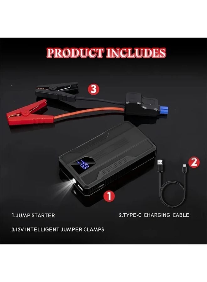 بلاك 1000A مشغل سيارة محمول للطوارئ، بنك طاقة بشاحن نوع سي للسيارات والدراجات النارية وسيارات الدفع الرباعي - Image 5
