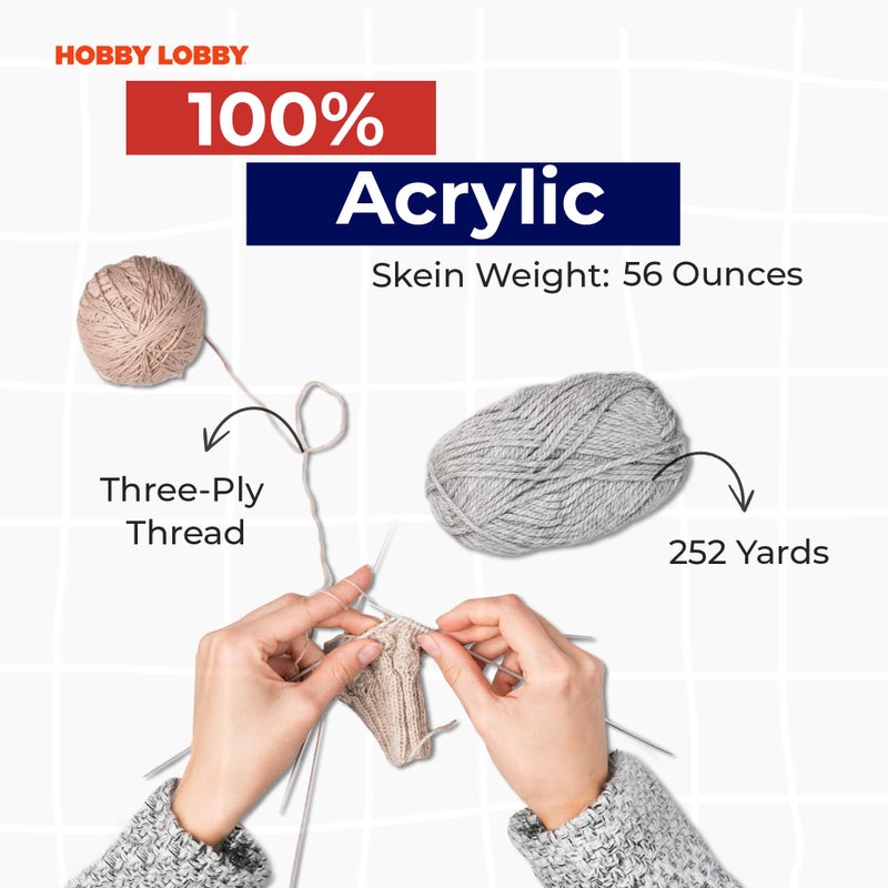 Hobby Lobby I Love This Yarn 4 - Medium â€“ Soft Skein â€“ 252 Yards of Acrylic Yarn for Crocheting Blankets, Hats, & More â€“ Craft Supplies for Handcrafting Accessories, Blue Green - Image 3