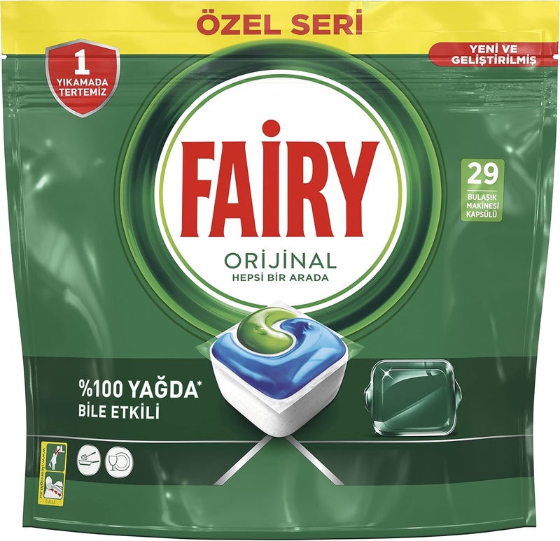 Original All-in-One Regular Dishwasher Tablets - 29 Tablets - Image 1
