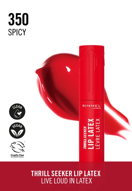 RIMMEL LONDON Thrill Seeker Lip Latex -  350 - Spicy, 6ml