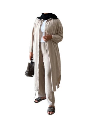 بدله عصريه محتشمه من اللينن مكونه من قميص و بنطلون - pzsku/Z2769710C75F1451A3A51Z/45/_/1679243973/d1bc142d-a751-4f43-927b-d2136260c8e1