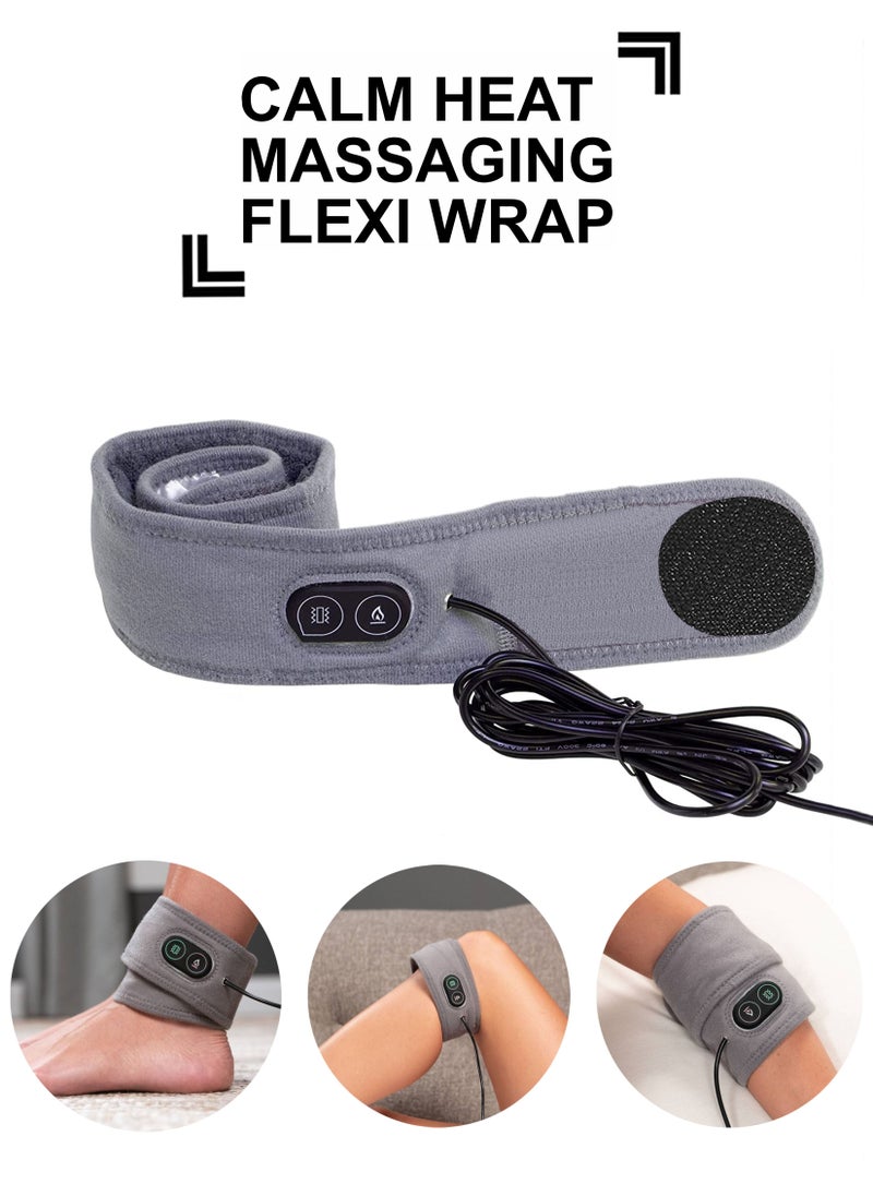 Generic Calm Heat Flexi Wrap Personal Electric Heating Pad Vibration Massager For Muscles And Joints Massage Therapy Pain Relief Wrist Leg Arm Knee Calf Ankle Elbow  - Image 1