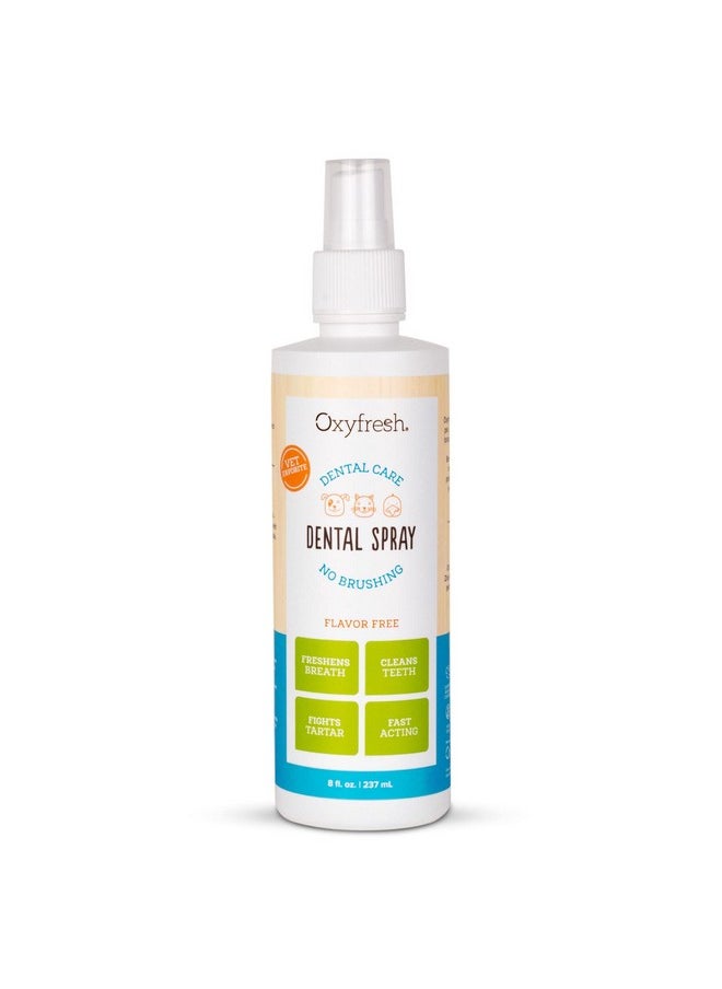 Oxyfresh - Advanced Pet Dental Spray  Instant Pet Fresh Breath: Easiest No Brushing Pet Dental Solution For Dogs And Cats  Best Way To Fight Pet Plaque, Keep Teeth & Gums Healthy. 8Oz. - Image 1