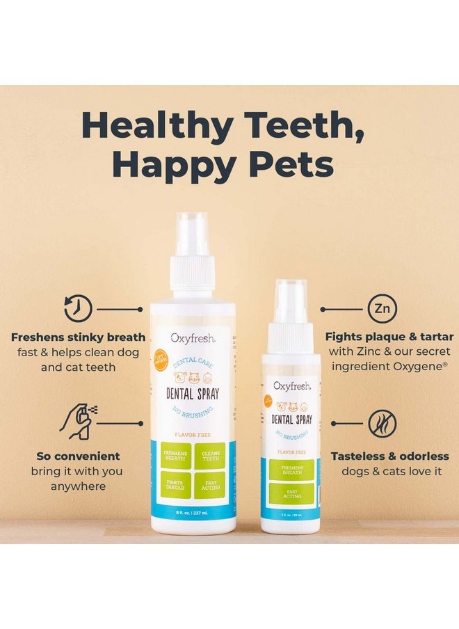 Oxyfresh - Advanced Pet Dental Spray  Instant Pet Fresh Breath: Easiest No Brushing Pet Dental Solution For Dogs And Cats  Best Way To Fight Pet Plaque, Keep Teeth & Gums Healthy. 8Oz. - Image 1