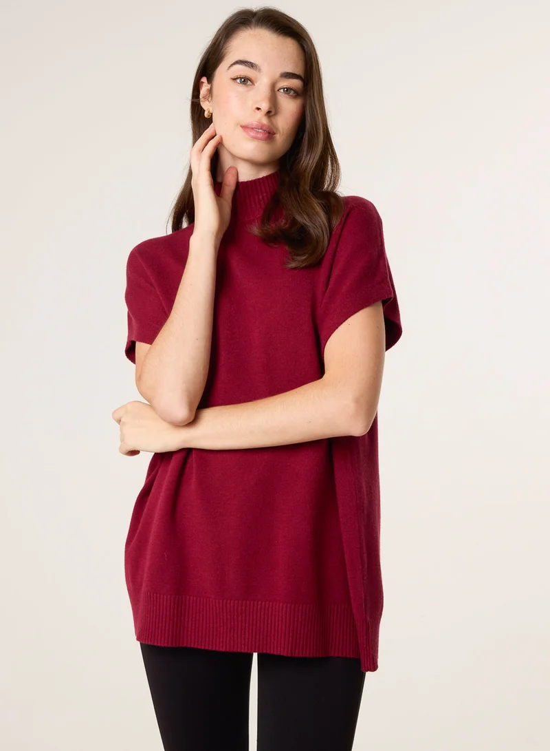 بلو فانيلا كنزة فضفاضة بلا أكمام