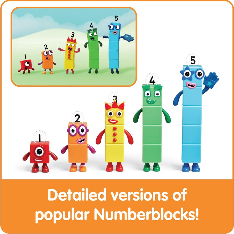 hand2mind Numberblocks Friends One to Five, Action Figure Set, Toy Figures & Playsets, Small Figurines for Kids, Counting Blocks, Numbers for Toddlers, Math Toys, Kids Birthday Gifts - Image 4