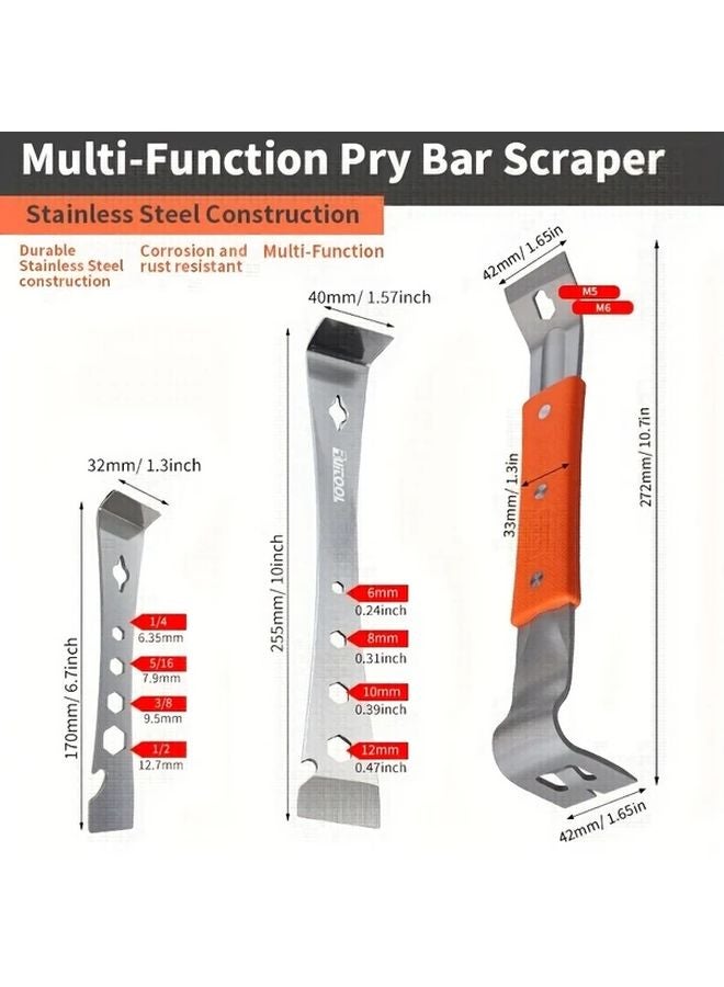 3 في 1 مجموعة أداة فولاذية مقاومة للصدأ متعددة الاستخدامات للقيام بأعمال الترميم المنزلية - Image 3