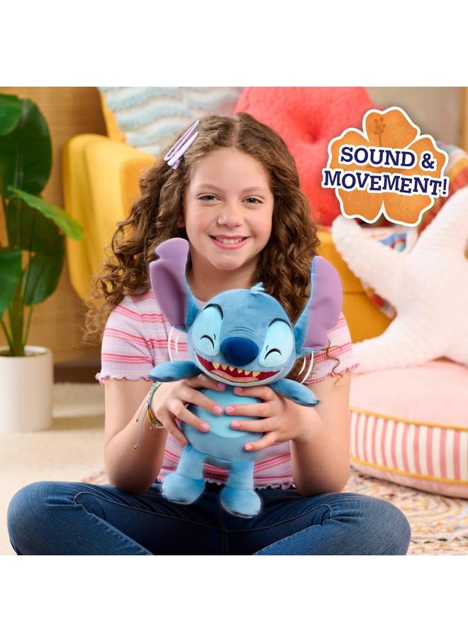 Just Play Just Play Disney Stitch Crack Me Up Stitch 11-inch Plush with Sounds and Motion, Wiggles, Giggles, and Laughs, Stuffed Animal, Kids Toys for Ages 3 Up  - Image 3