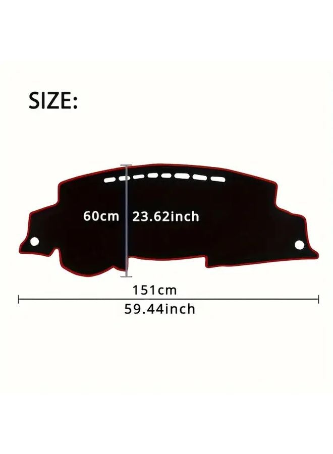 Red Dashboard Mat for Toyota Highlander 2009 2014 Models Easy to Install LHD - Image 2