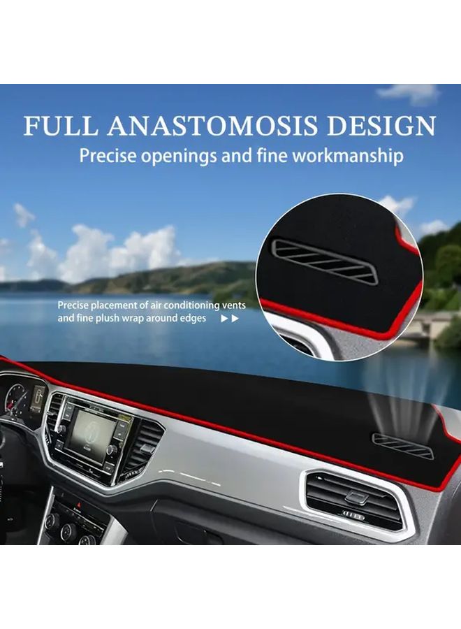 Red Dashboard Mat for Toyota Highlander 2009 2014 Models Easy to Install LHD - Image 4