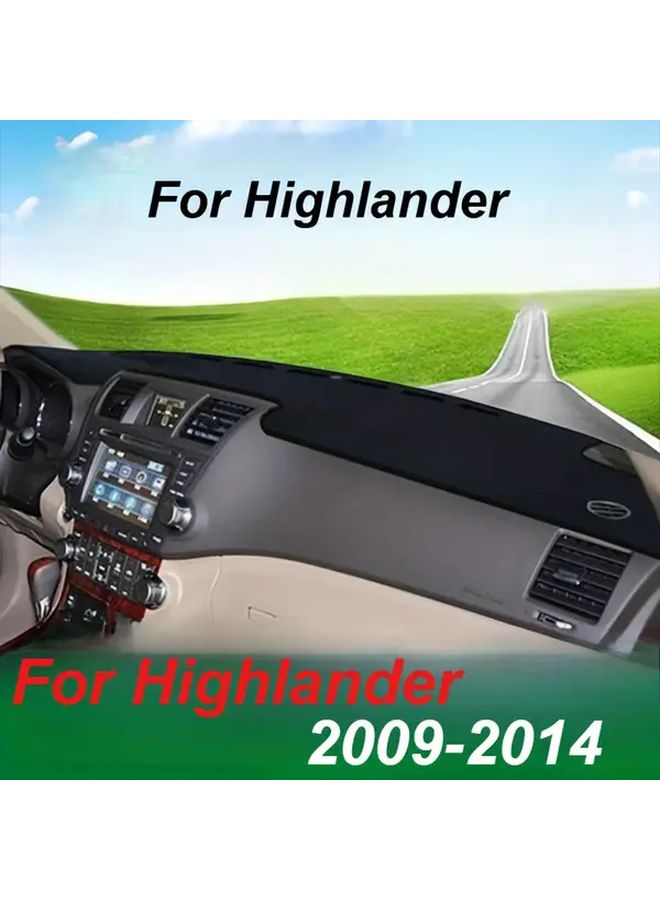 Red Dashboard Mat for Toyota Highlander 2009 2014 Models Easy to Install LHD - Image 1