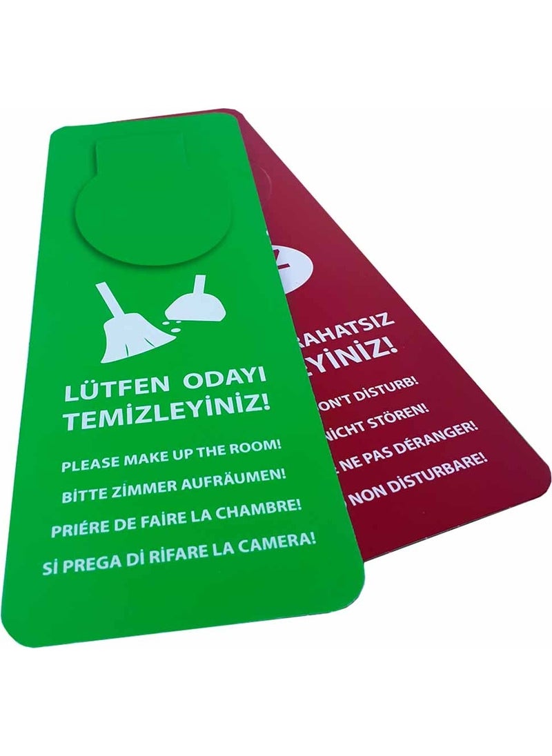 Private Label - Dnd Double Sided Card Cardboard Do Not Disturb Clean the Room Hotel Room Card Door Hanger - Image 1