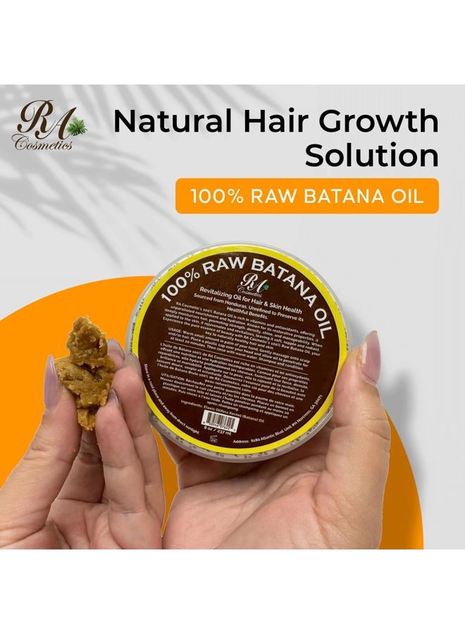 RA COSMETICS 100% Natural Unrefined Batana Hair Oil for Healthy Hair, 16 oz | Dr Sebi Batana Oil Hair Moisturizer for Damaged Hair Repair| Strengthening and Nourishing Hair Conditioner - Image 2