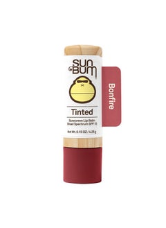 Sun Bum Tinted Lip Balm Bon Fire | Spf 15 | Uva / Uvb Broad Spectrum Protection | Sensitive Skin Safe | Hypoallergenic, Paraben Free | Ozybenzone Free | 0.15 Oz  - Image 1