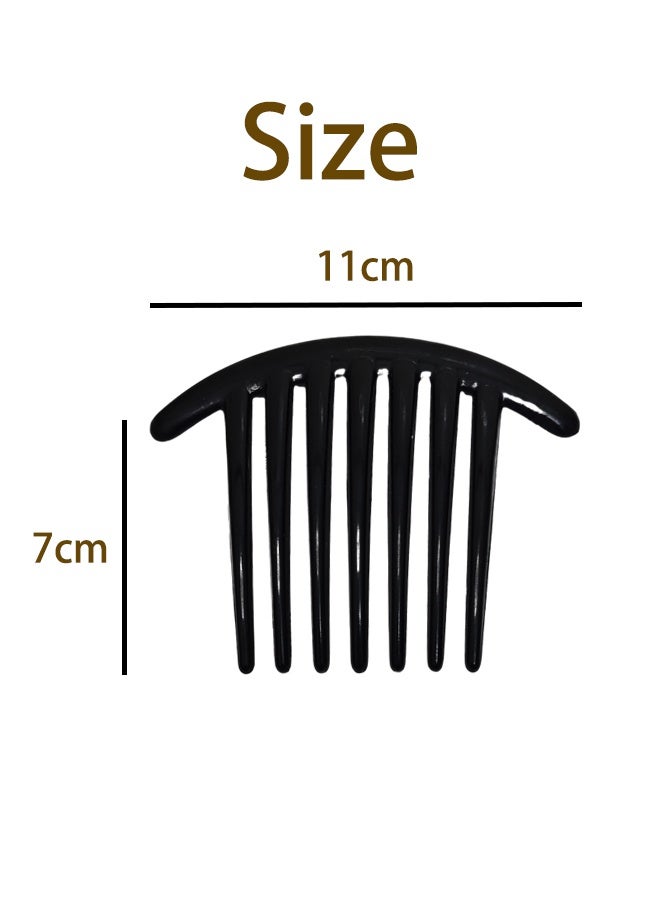 مكمهينغ بوب قطع من أمشاط الشعر الجانبية، مجموعة أمشاط فرنسية من البلاستيك الملتوي للفتيات والنساء، أمشاط مشابك الشعر، إكسسوارات لحفلات الزفاف والمواعدة، لون شفاف - Image 4