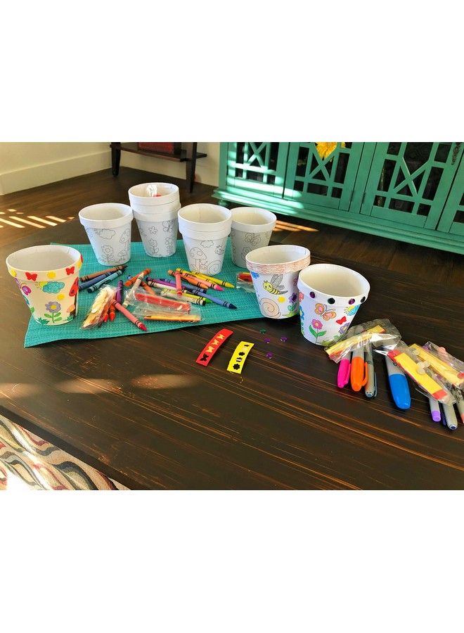 Funiverse Bulk 12 Pack Of Decorate Your Own Craft Flower Pots - Image 3