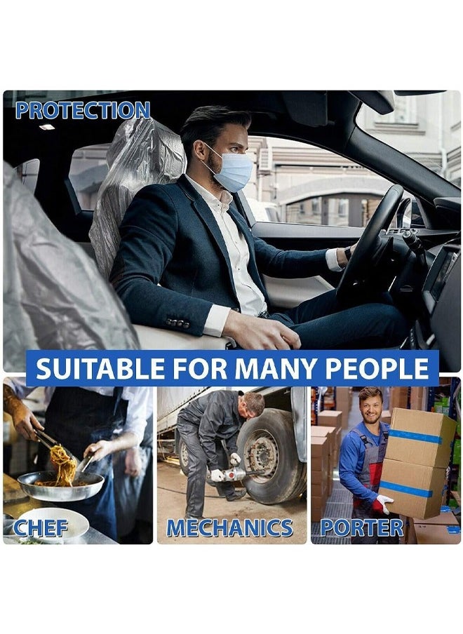 DUNISO 100 Pieces Disposable Seat Covers, Car Disposable Universal Plastic Seat Covers for Airplane Seats, Salon Chairs, Restaurant Seats, Bus Seats & More  - Image 5