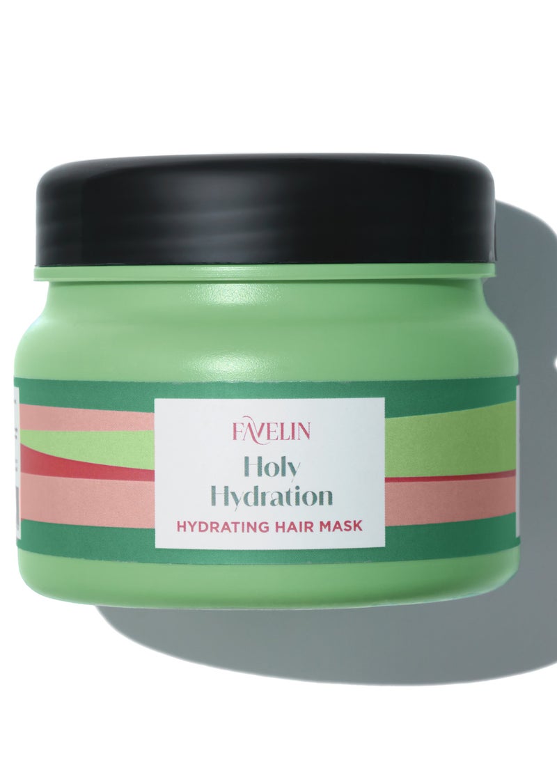 favelin Holy Hydration Hydrating Hair Mask | Infused with Coconut oil - Pro-Vitamin B5 & Vitamin E | Sulfate Free | 300 ml  - Image 1