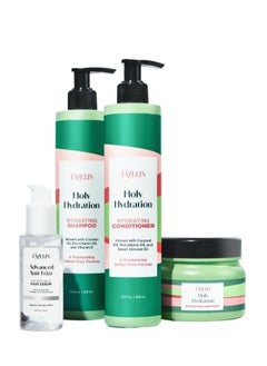 favelin Holy Hydration Hydrating Hair Mask | Infused with Coconut oil - Pro-Vitamin B5 & Vitamin E | Sulfate Free | 300 ml  - Image 2