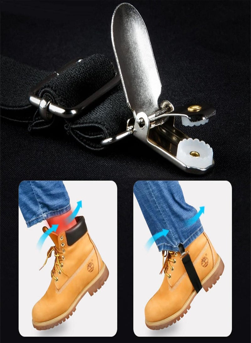 GGOOT Adjustable Elastic Boot Clips,Elastic Metal Pants Clips - Metal Gloves Clips for Baby Kids Clothing Clips, Keeping Your Pants Tucked - Image 5