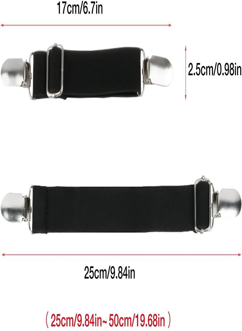 GGOOT Adjustable Elastic Boot Clips,Elastic Metal Pants Clips - Metal Gloves Clips for Baby Kids Clothing Clips, Keeping Your Pants Tucked - Image 4