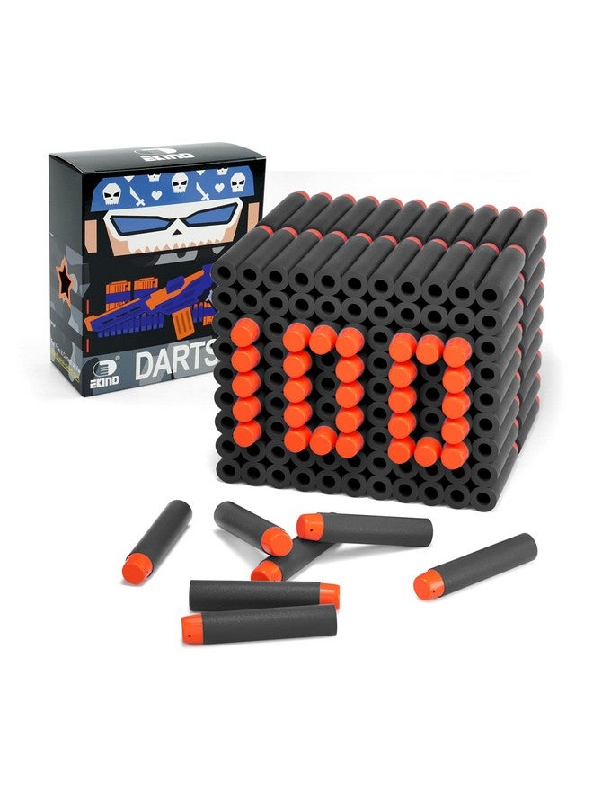 EKIND Standard Darts Refill Pack Compatible For Nerf N-Strike Elite Series Blaster (100 Pcs, Black) - Image 1
